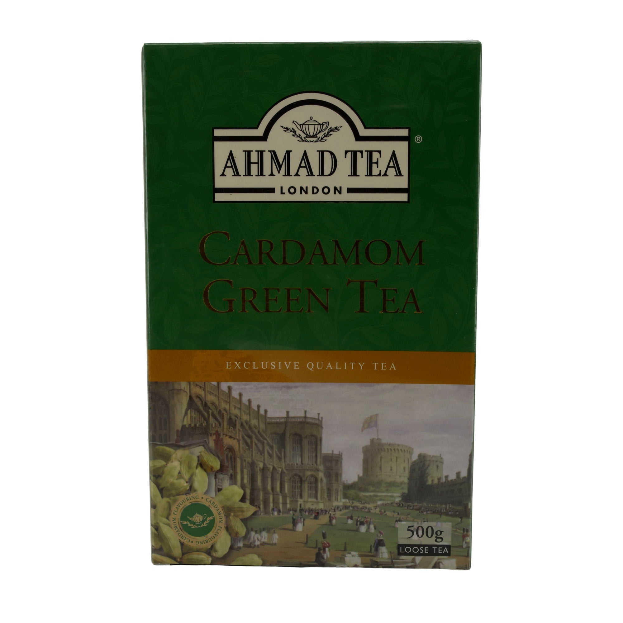 Grüntee Ahmad Tea | Cardamom Green Tea | Loser Tee mit Kardamom | 500 g | Exklusive Qualität AHMAD TEA